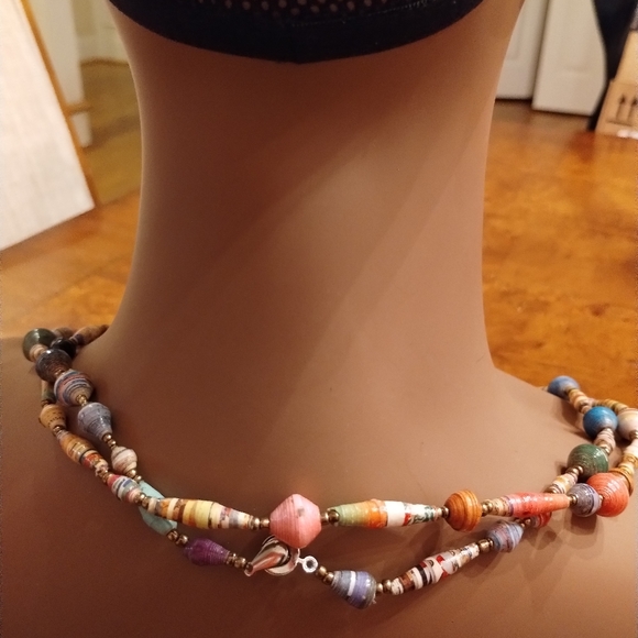 SAVE: Bohemian Multicolored Beaded Necklace - Picture 6 of 7